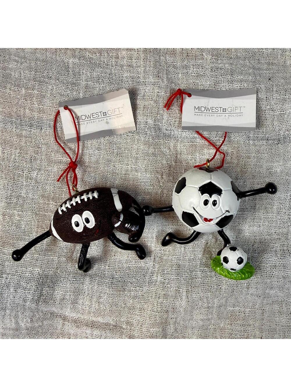 Sports Ornaments by Midwest/Ganz - Your Choice of Football or Soccer